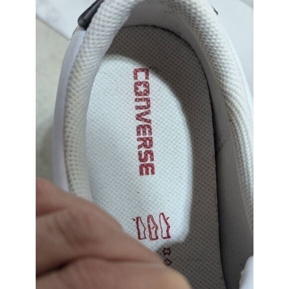 Converse Men's 10.5 White Leather Low Top Retro Style Sneaker - Picture 7 of 11